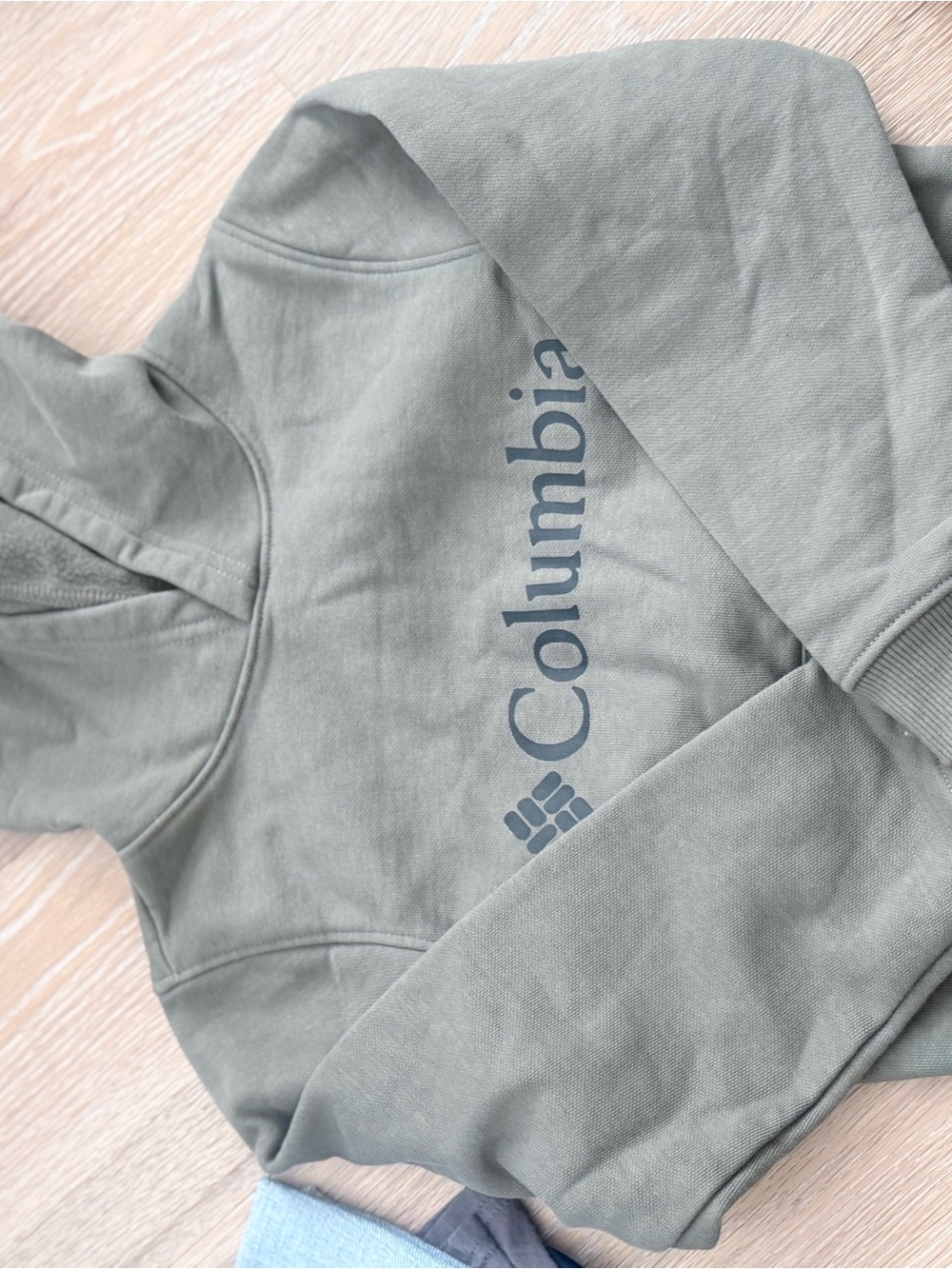 Columbia Olive Green Kids Hoodie with Logo